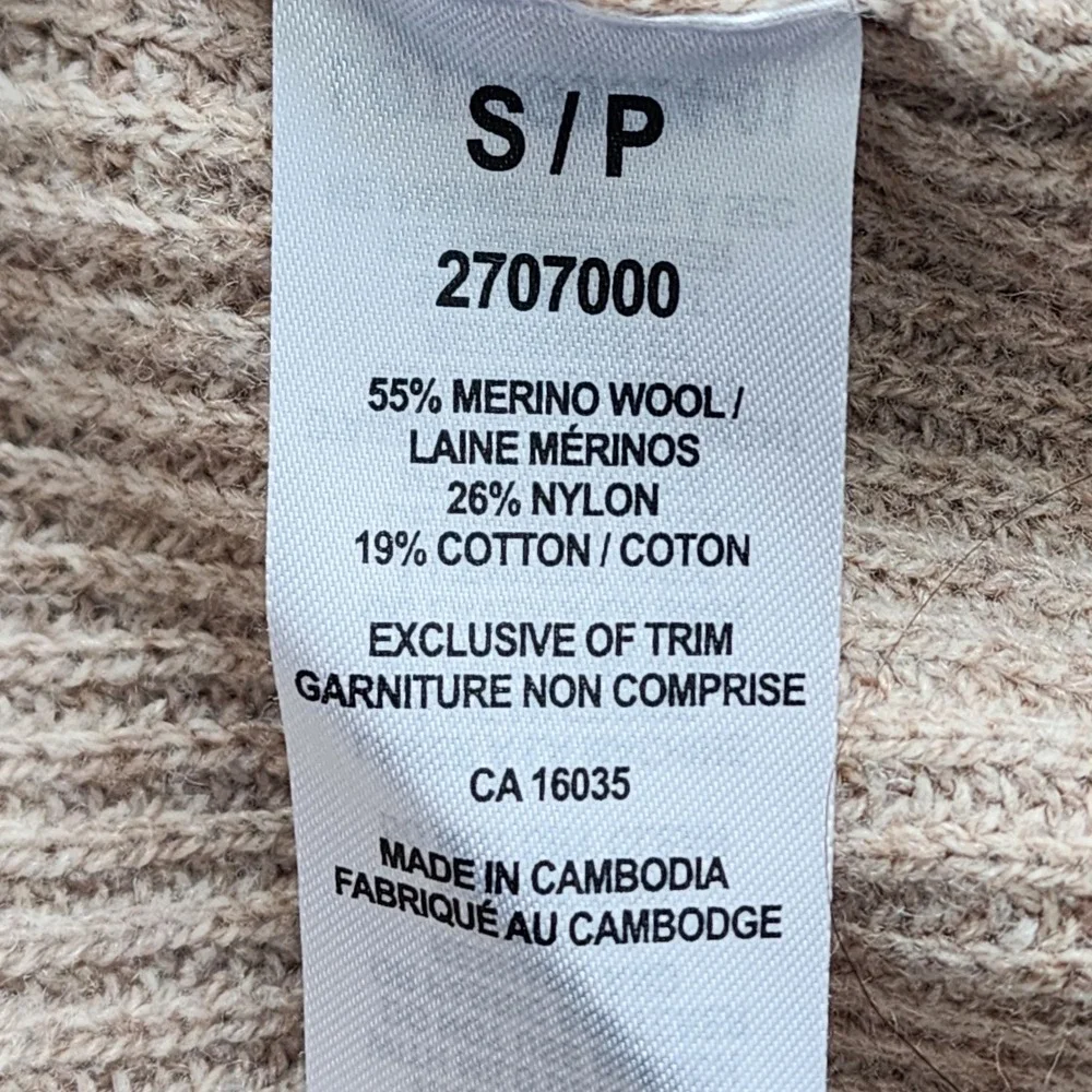 Tahari Cowl Neck Sweater Womens Small Merino Wool Blend Rib Knit Tunic Luxury - Picture 8 of 16